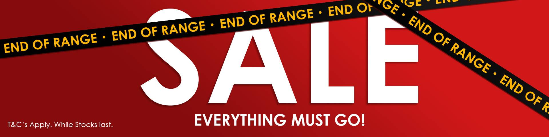 END OF RANGE SALE