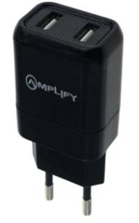 Amplify Dual USB Wall Charger with Micro Cable - Black