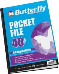 BUTTERFLY POCKET FILE A4 40 PAGE