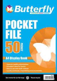 BUTTERFLY POCKET FILE A4 50 PAGE