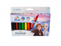 Frozen 12 Plastic Crayons Twin tip Triangular Multi